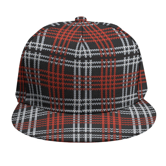 Tartan Knitted Pattern Print Snapback Cap