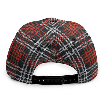 Tartan Knitted Pattern Print Snapback Cap