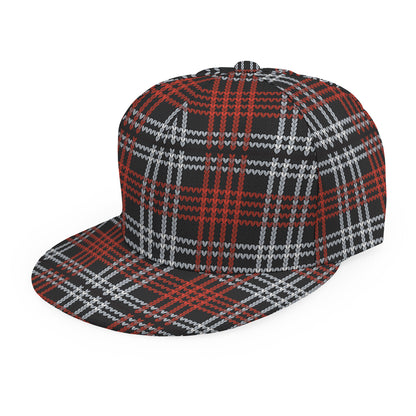 Tartan Knitted Pattern Print Snapback Cap