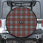 Tartan Knitted Pattern Print Tire Cover With Camera Hole