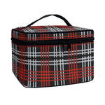 Tartan Knitted Pattern Print Travel Makeup Bag