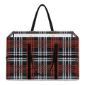Tartan Knitted Pattern Print Utility Tote Bag
