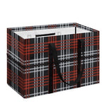 Tartan Knitted Pattern Print Utility Tote Bag