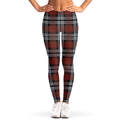 Tartan Knitted Pattern Print Women's Leggings