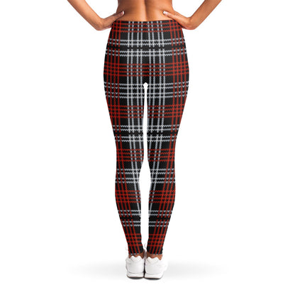 Tartan Knitted Pattern Print Women's Leggings