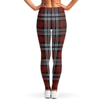 Tartan Knitted Pattern Print Women's Leggings