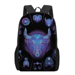Taurus And Astrological Signs Print 17 Inch Backpack