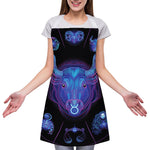 Taurus And Astrological Signs Print Adjustable Apron