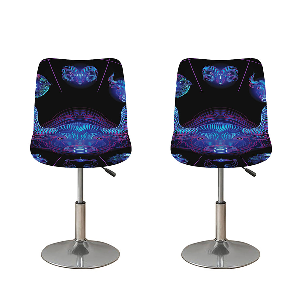 Taurus And Astrological Signs Print Bar Stool Covers