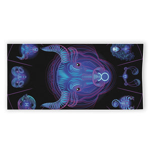 Taurus And Astrological Signs Print Beach Towel