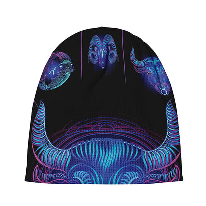 Taurus And Astrological Signs Print Beanie