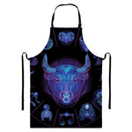 Taurus And Astrological Signs Print Bib Apron With Pocket