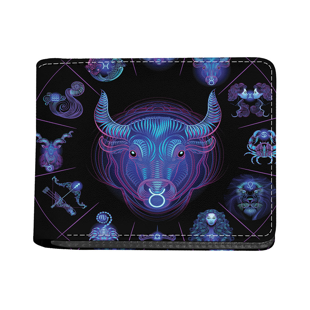 Taurus And Astrological Signs Print Bifold Wallet