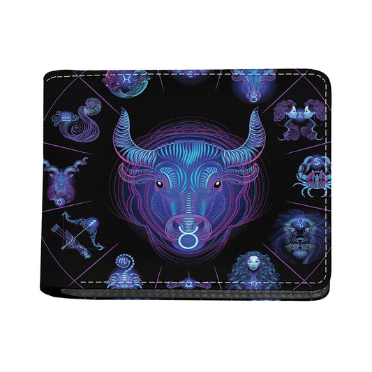 Taurus And Astrological Signs Print Bifold Wallet