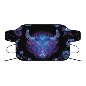 Taurus And Astrological Signs Print Car Windshield Snow Cover