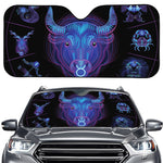 Taurus And Astrological Signs Print Car Windshield Sun Shade