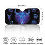 Taurus And Astrological Signs Print Car Windshield Sun Shade