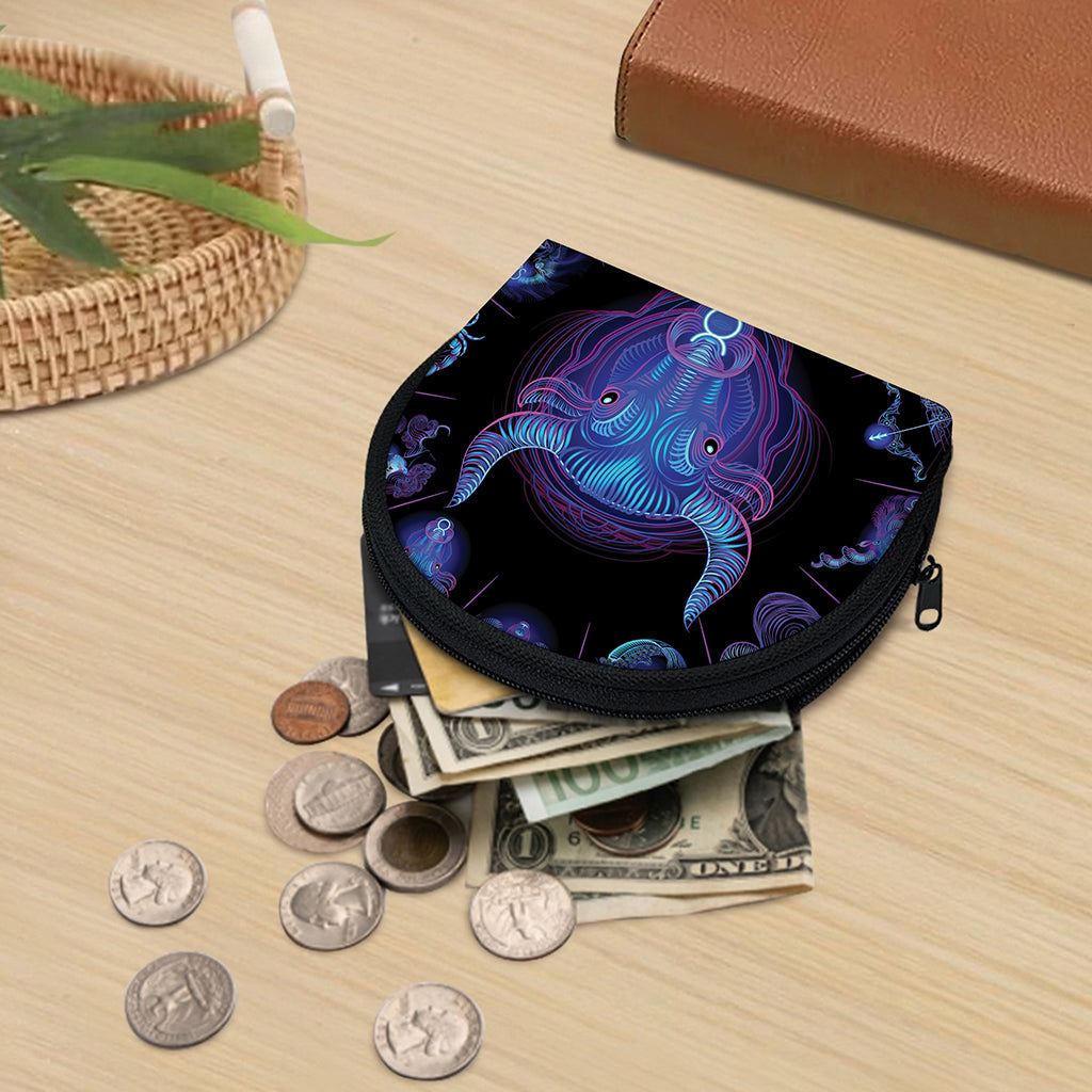 Taurus And Astrological Signs Print Coin Purse