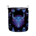 Taurus And Astrological Signs Print Collapsible Laundry Basket