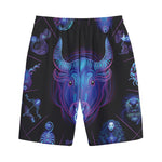 Taurus And Astrological Signs Print Cotton Shorts