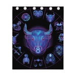 Taurus And Astrological Signs Print Curtain