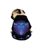Taurus And Astrological Signs Print Dog Zip Up Jacket