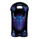 Taurus And Astrological Signs Print Double Neoprene Wine Tote