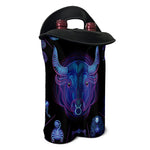 Taurus And Astrological Signs Print Double Neoprene Wine Tote