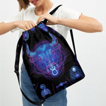 Taurus And Astrological Signs Print Drawstring Backpack