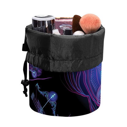 Taurus And Astrological Signs Print Drawstring Makeup Bag