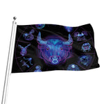 Taurus And Astrological Signs Print Flag