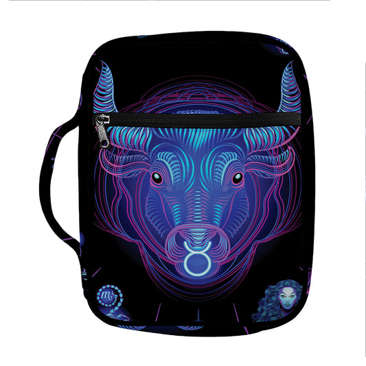 Taurus And Astrological Signs Print Front Pocket Bible Bag