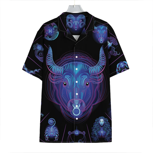 Taurus And Astrological Signs Print Hawaiian Shirt