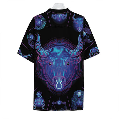 Taurus And Astrological Signs Print Hawaiian Shirt