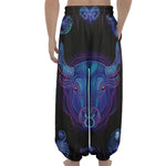 Taurus And Astrological Signs Print Lantern Pants
