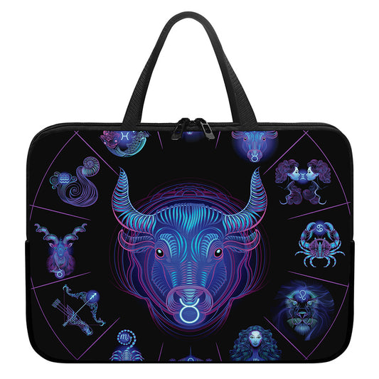 Taurus And Astrological Signs Print Laptop Sleeve With Handle