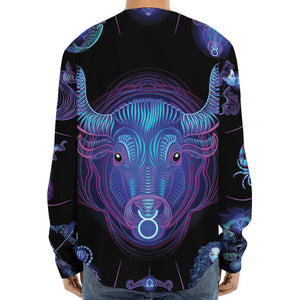 Taurus And Astrological Signs Print Long Sleeve Baseball Jersey