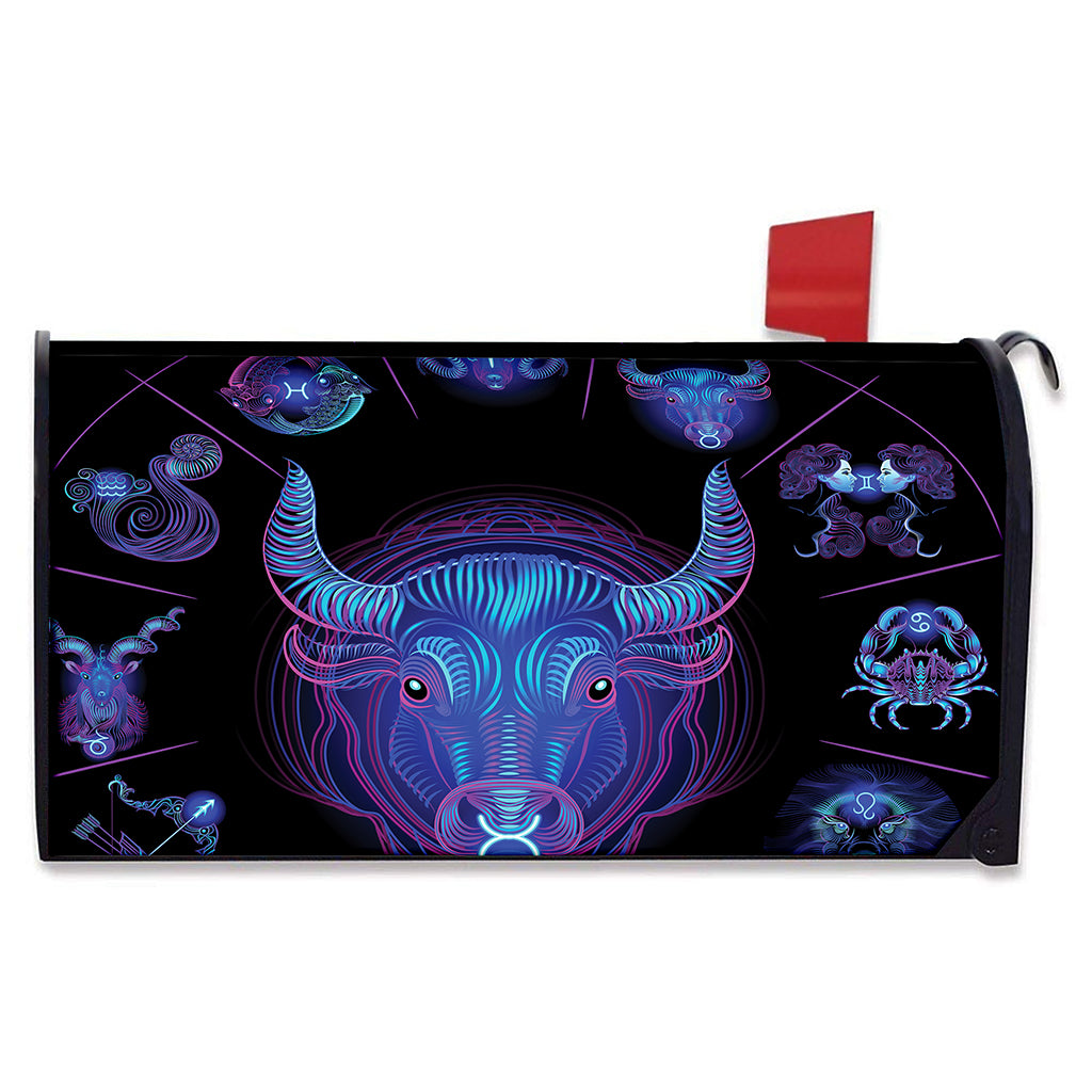 Taurus And Astrological Signs Print Mailbox Cover