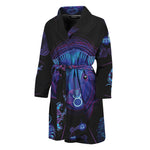 Taurus And Astrological Signs Print Men's Bathrobe