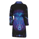 Taurus And Astrological Signs Print Men's Bathrobe