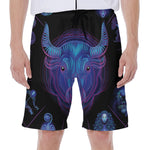 Taurus And Astrological Signs Print Men's Beach Shorts