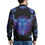 Taurus And Astrological Signs Print Men's Bomber Jacket