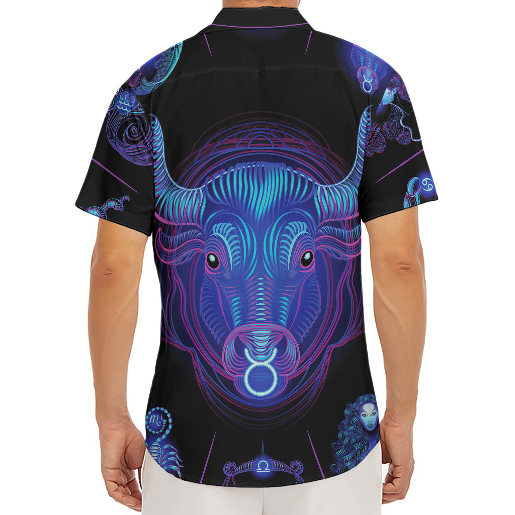 Taurus And Astrological Signs Print Men's Deep V-Neck Shirt