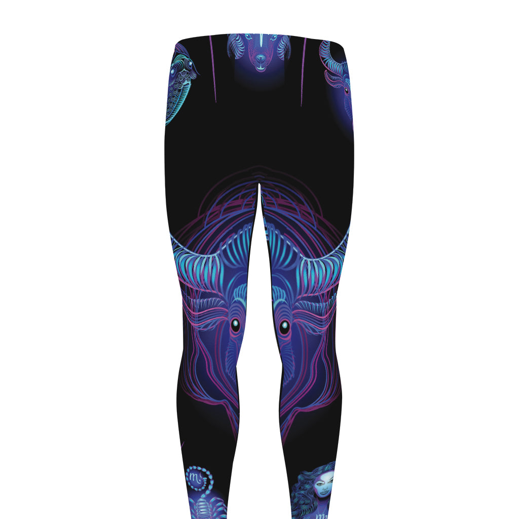 Taurus And Astrological Signs Print Men's leggings