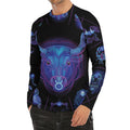 Taurus And Astrological Signs Print Men's Long Sleeve Rash Guard