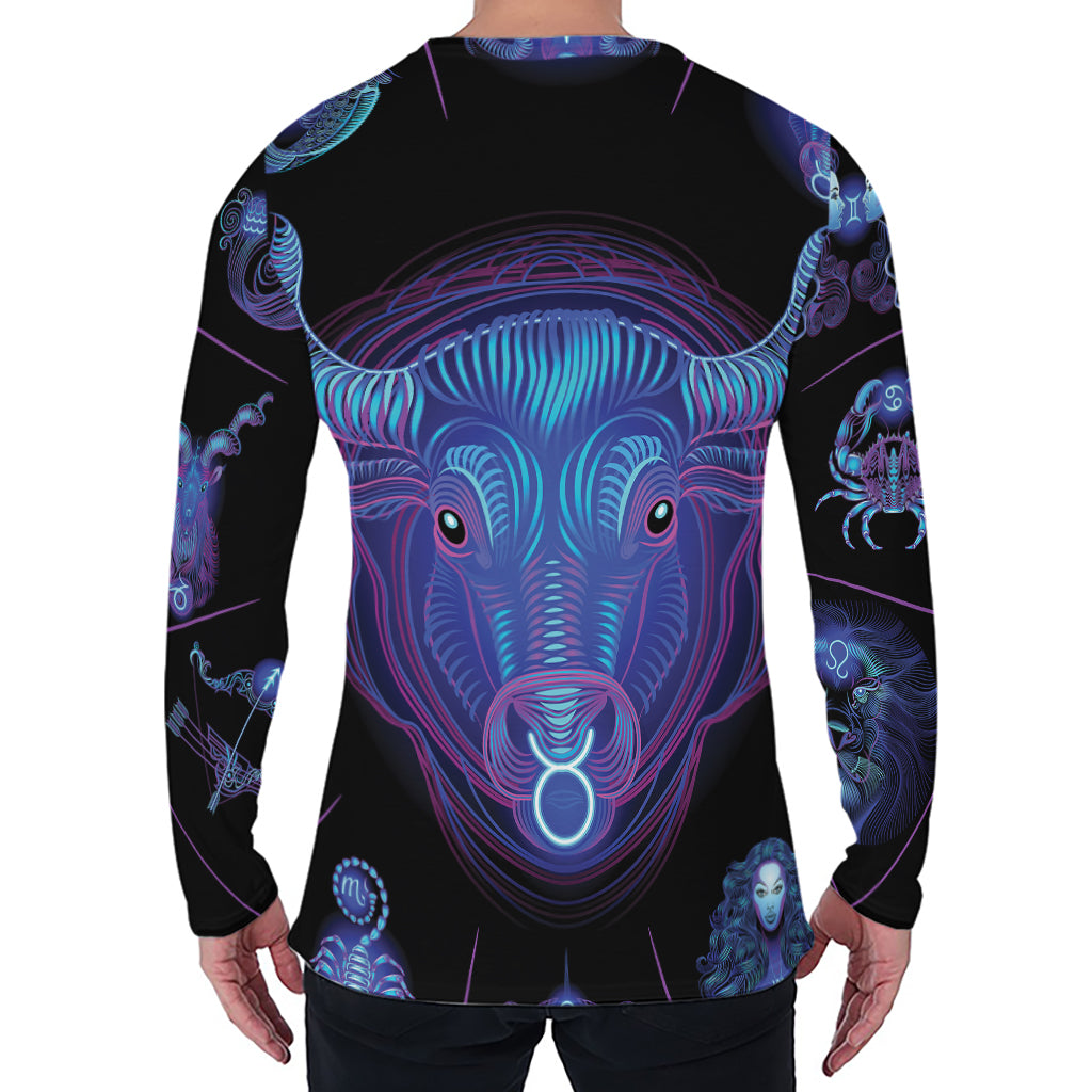 Taurus And Astrological Signs Print Men's Long Sleeve T-Shirt