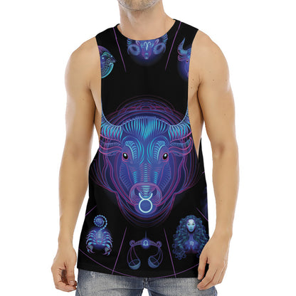 Taurus And Astrological Signs Print Men's Muscle Tank Top