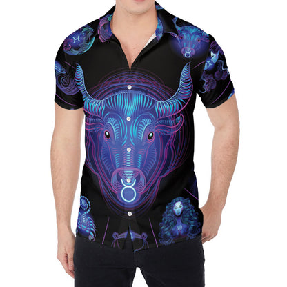 Taurus And Astrological Signs Print Men's Shirt