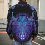 Taurus And Astrological Signs Print Men's Shirt Jacket