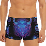 Taurus And Astrological Signs Print Men's Short Boxer Briefs